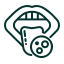 Oral tongue cancer icon